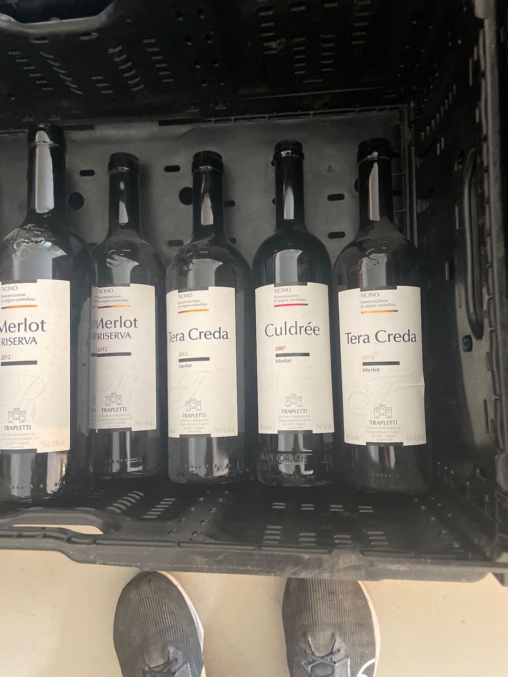 Wein: 8 Fladchen Tessiner Rotwein Trapletti – Gebraucht aus Hölstein von kolumbus1964 2