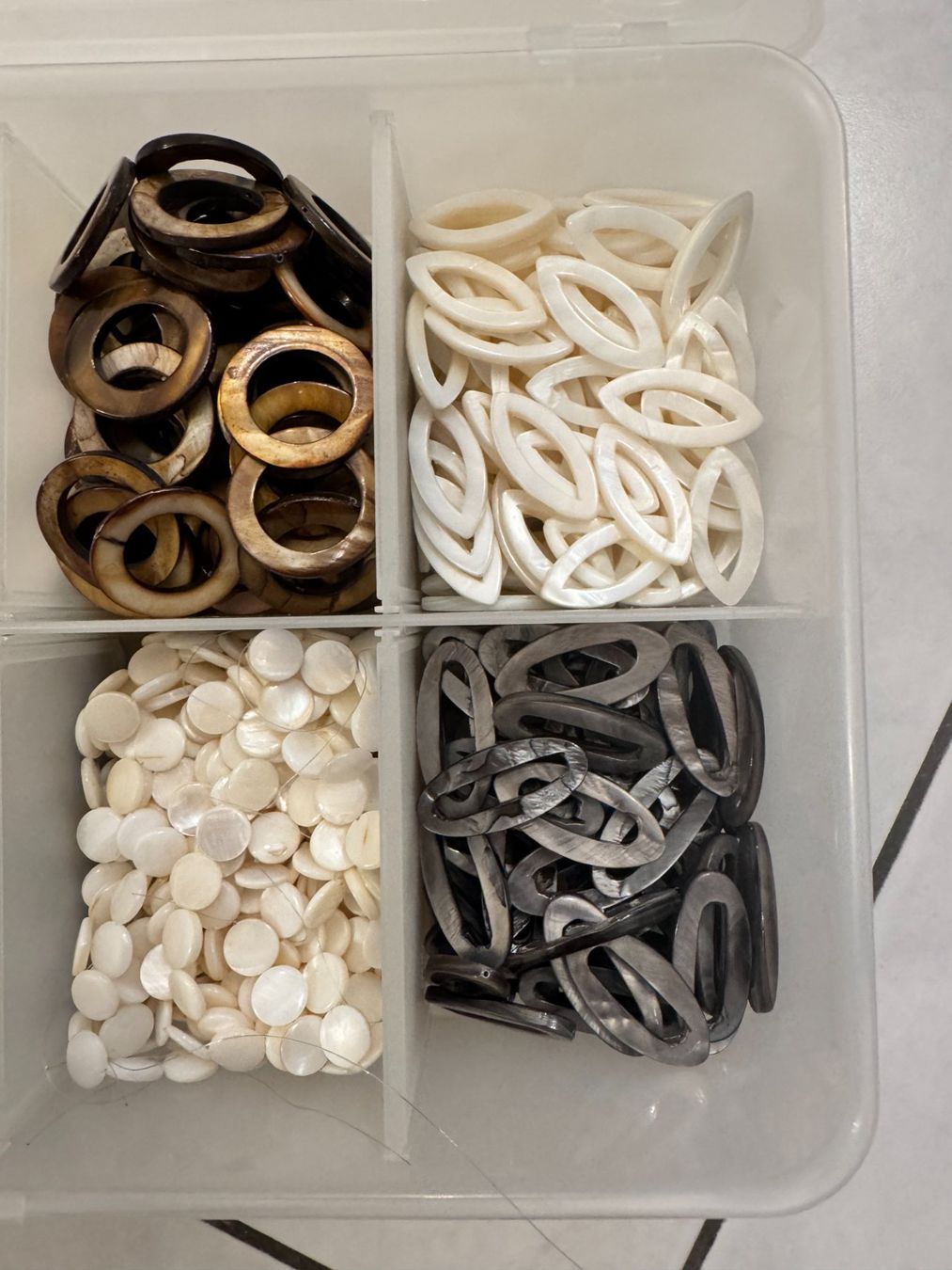 Kit bricolage: Material zum Schmuck machen oder basteln - PERLMUTT Nr. 10 – Nuovo (secondo la descrizione) da Maienfeld venduto da Fashion_2009 3
