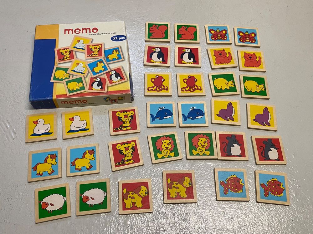 Baby Kinder Memory aus Holz 32-teilig (Gebraucht) in Landschlacht für ...