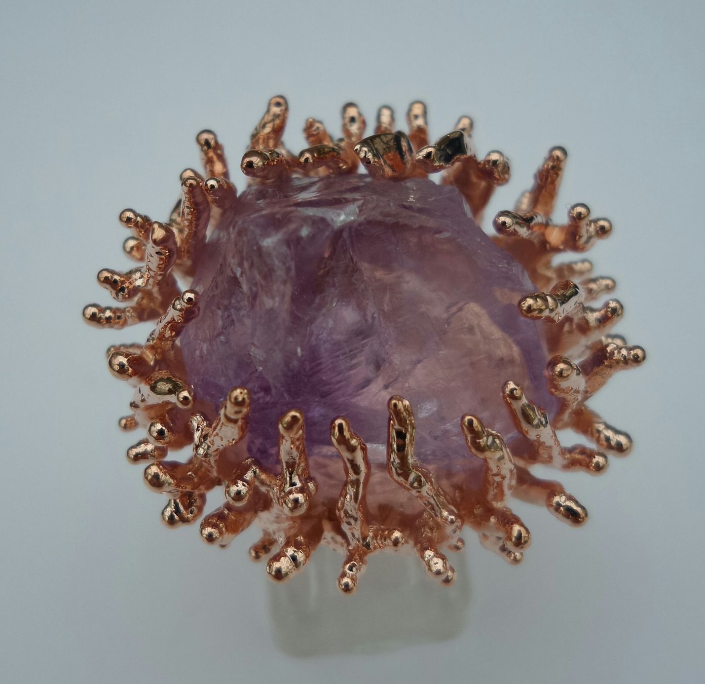 Pietre preziose: Ungeschliffener Amethist Ring – Nuovo (secondo la descrizione) da Zürich venduto da adriben 9