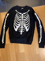 Pullover mit Skelett-Print, Glow in the dark Gr. XS