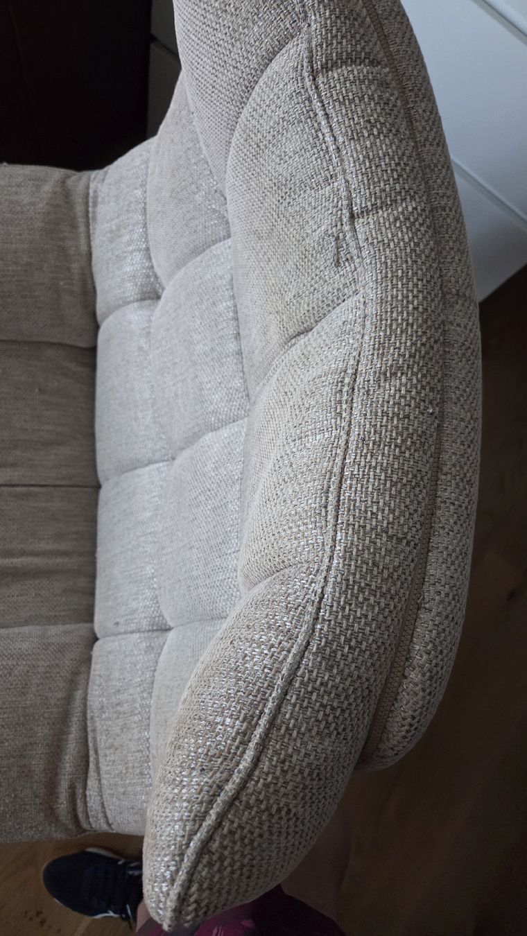 Natuzzi Sessel: Natuzzi Sessel mit Hocker, Stoff, beige, gebraucht – Gebraucht aus Basel von anel.ns83 8