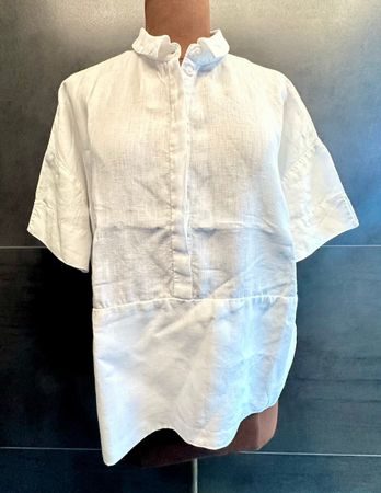 Bluse SOMEDAY ZELIG Leinenbluse weiss Gr. 36 – 100 % Leinen