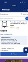 Porte-vélo pour 3 vélos de coffre suspendu Norauto