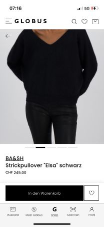 Schöner Pullover mit Rückenausschnitt und Chnöpfli