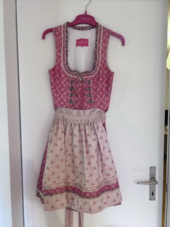 Krüger Dirndl Gr. 36 – Rosa mit Schürze | Sehr guter Zustand