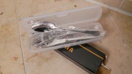 Tinina Cutlery Reisebesteck Camping Bestecktes Gabel Löffel