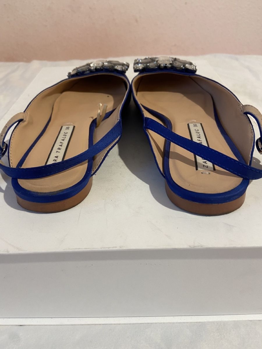 Zara Damenschuhe: Sandales bleues bijouterie argentée Zara – Gebraucht aus Chêne-Bougeries von sor_9rzp 2