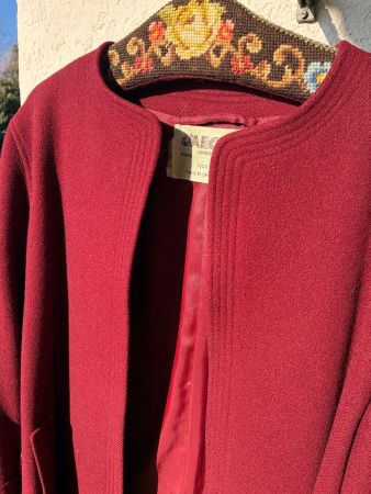 Vintage-Jacke Marke Jaeger dunkelrot