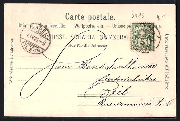 Cartoline postali: Litho Basel, Uferpartie mit Brücke, Str – Usato da Berlin venduto da bartko-reher 1