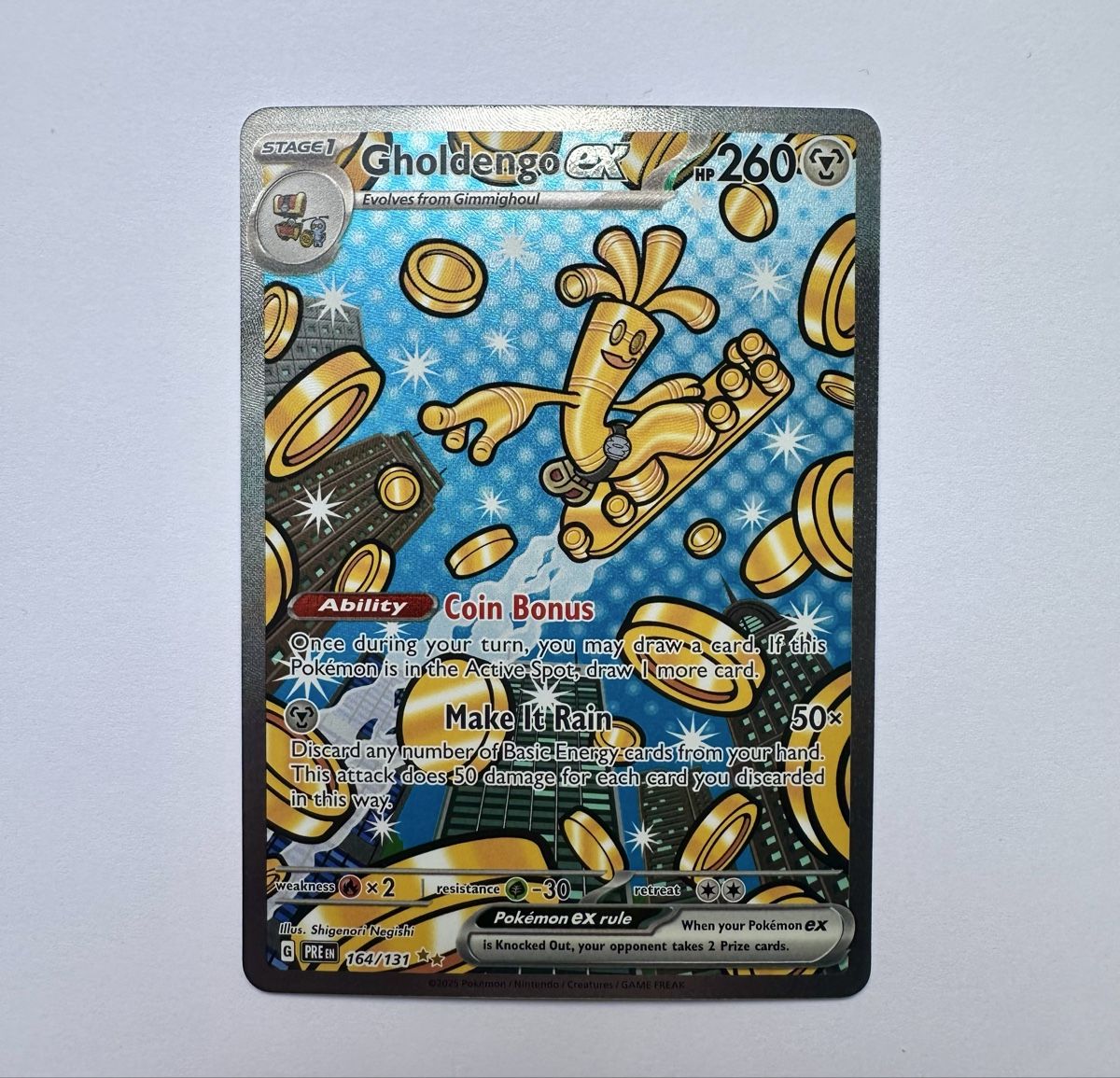 Pokémon Sammelbilder & Trading cards: Gholdengo Ex #164 - Pokemon Prismatic Evolution - Ab 1.- – Gebraucht aus Bern von HugoStiglitz11