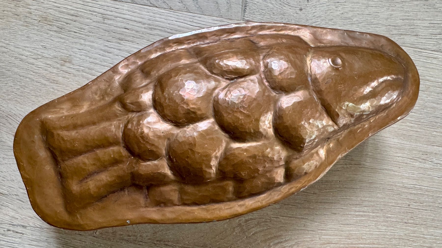 Backformen: Schwere alte Backform Kupfer FISCH antik – Gebraucht aus Rothrist von Luckywinner