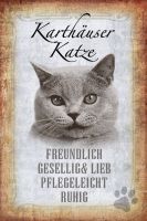 Blechschild-STECKBRIEF-KARTHÄUSER KATZE