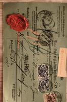 Document ancien Zollfrei avec cachets et sceaux
