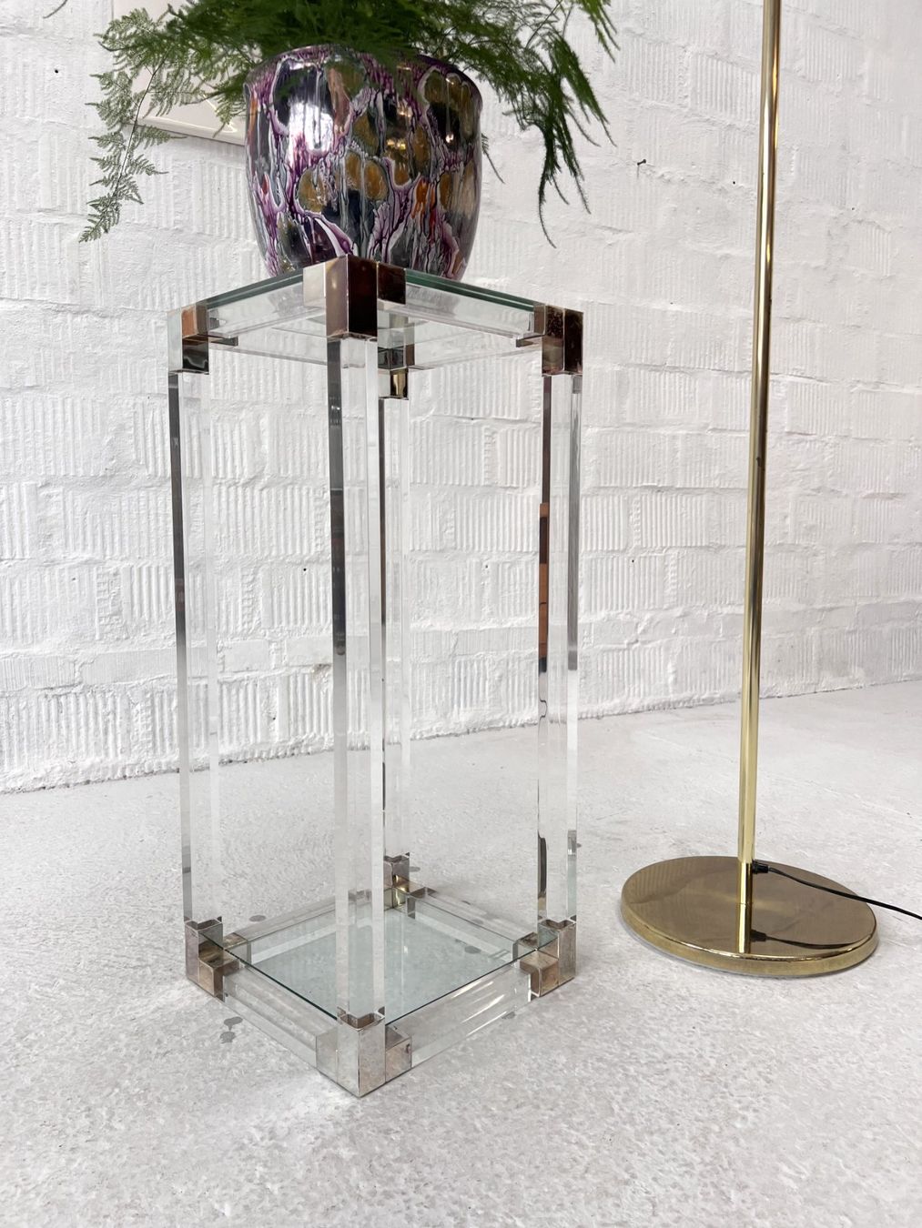 Tavoli: 80/90er Plexisäule - Blumentisch – Usato da Walzenhausen venduto da stilvollwohnen 6