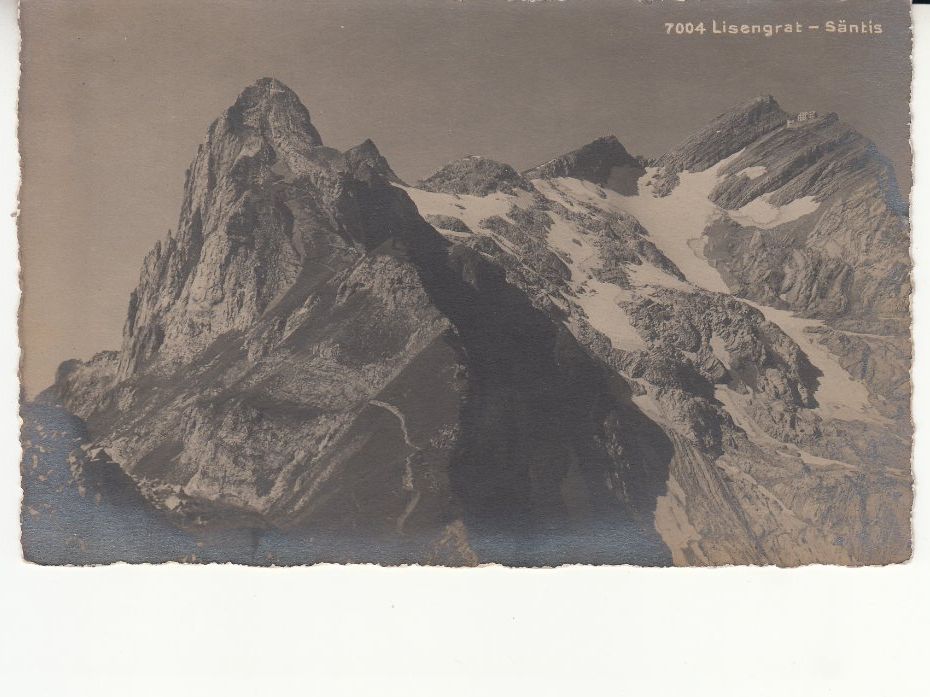 Cartoline postali: Lisengrat Säntis ca. 1925, mit ST Wetterwarte Säntis – Usato da Bürglen TG venduto da StampGraf