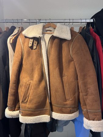Fliegerjacke braun Teddyfutter Herren Grösse L Zustand gut