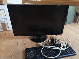 Bildschirm, Tastatur und Maus
