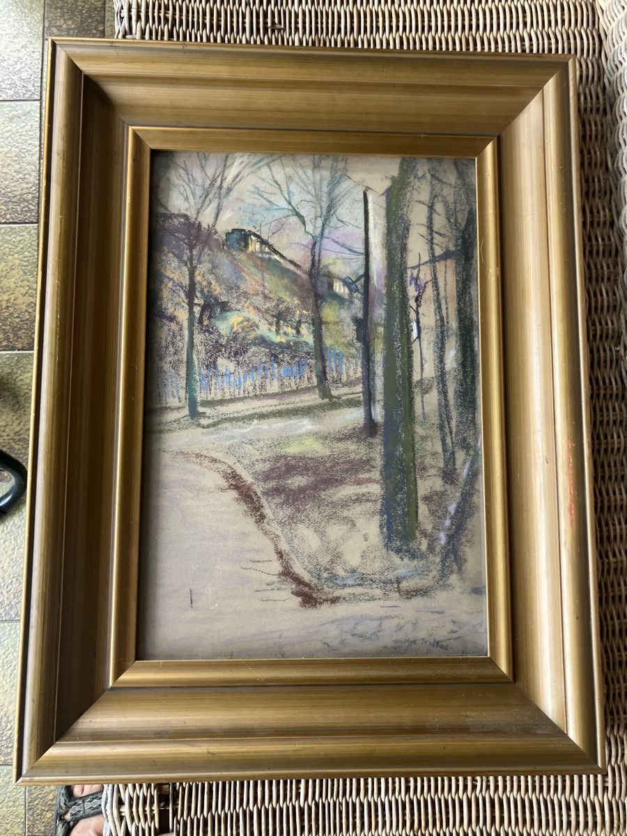 Dipinti: Grand Pastel de Paysage , signe – Usato da La Tour-de-Peilz venduto da mon_pd6m