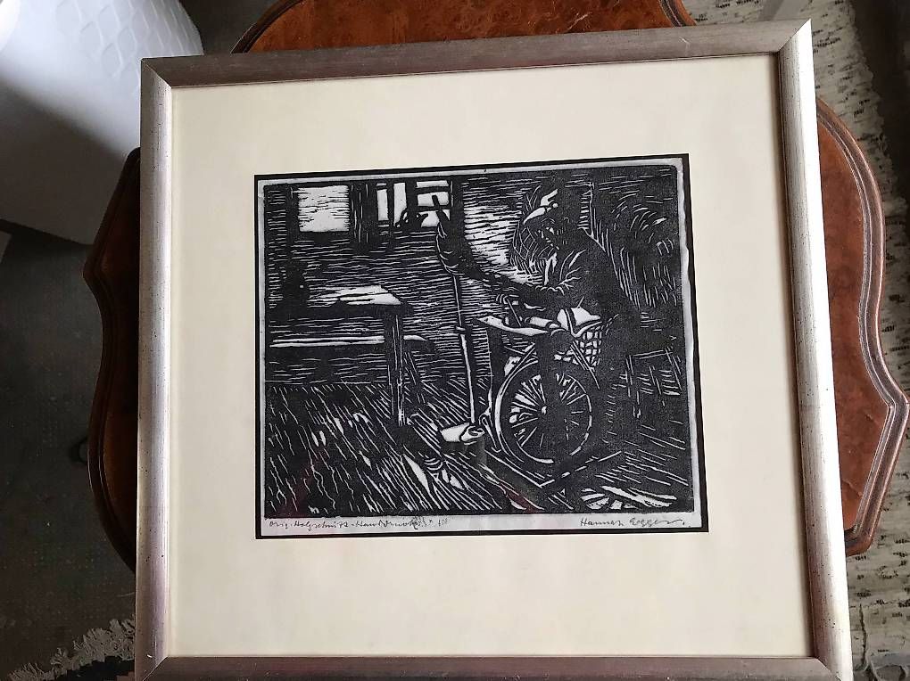 Xilografie: Gravure sur bois de la bernoise Hannah EGGER – Usato da Estavayer-le-Lac venduto da mar_2s6b