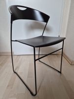 6x Chaises Noires / Schwarze Stühle (Baleri Italia, 1987)