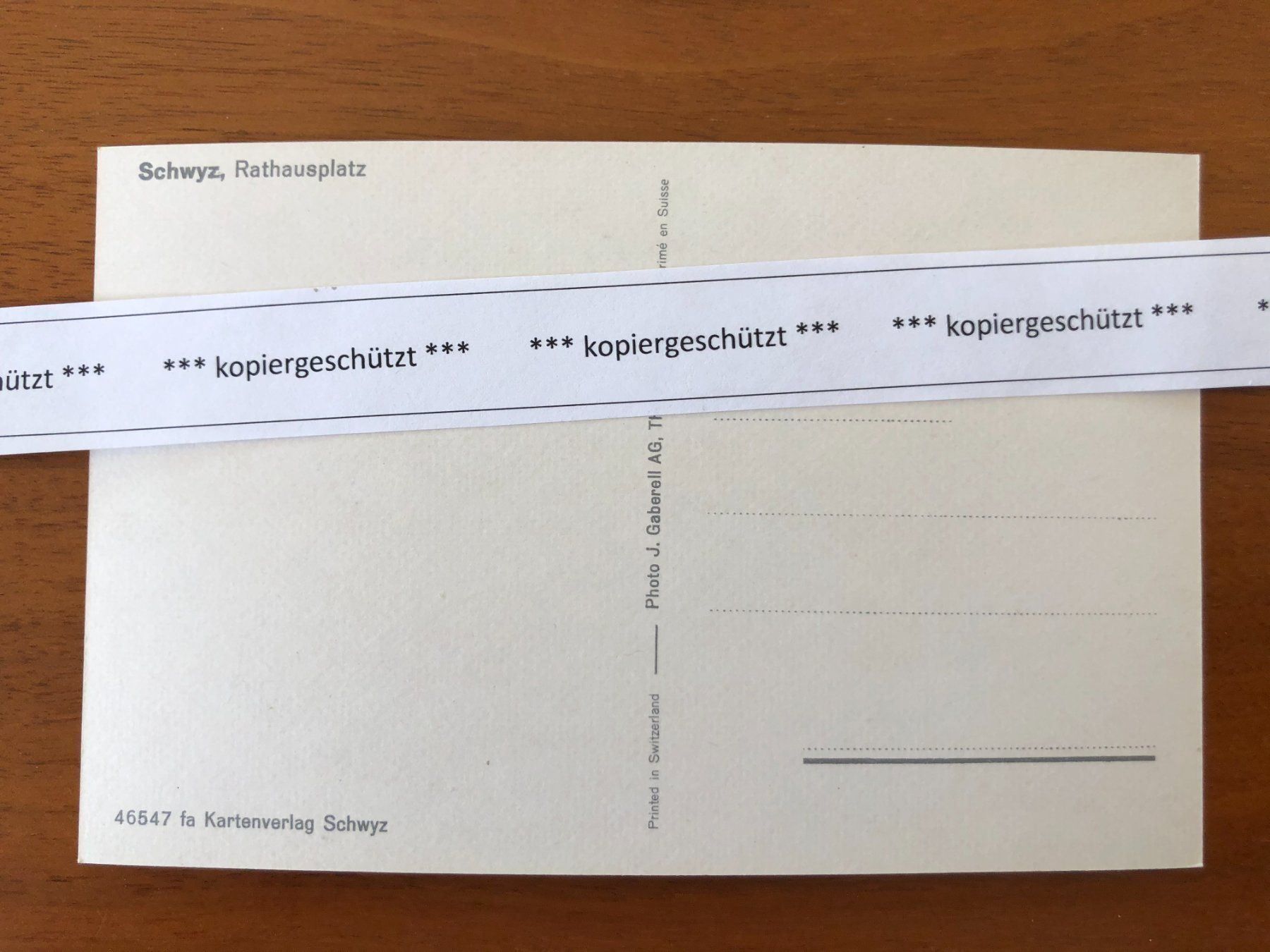 Ansichtskarten: Schwyz Rathausplatz alt AK – Gebraucht aus Hefenhofen von Bierinder 1