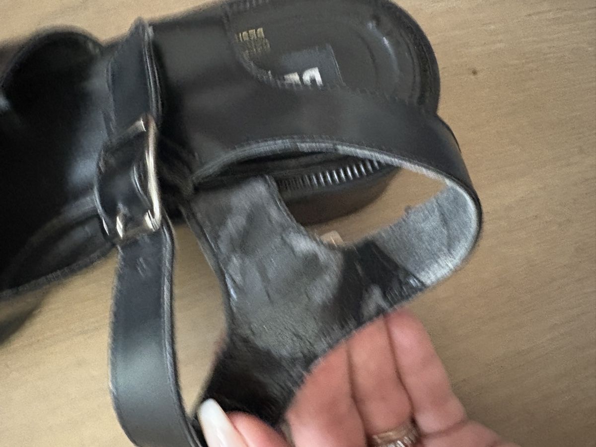 Herrenschuhe: Schwarze Leder Sandalen, Blockabsatz, Gr. 38 – Gebraucht aus Lausen von Puper03 3