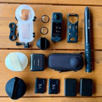 Insta360 X4 + 3 Akkus, Ladebox, Invisible Dive Case, Stick