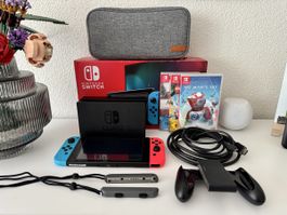 Nintendo Switch + komplettes Zubehör + Spiele
