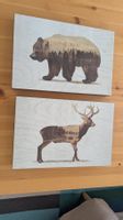 2 tableaux sur bois - Ikea Bjornamo