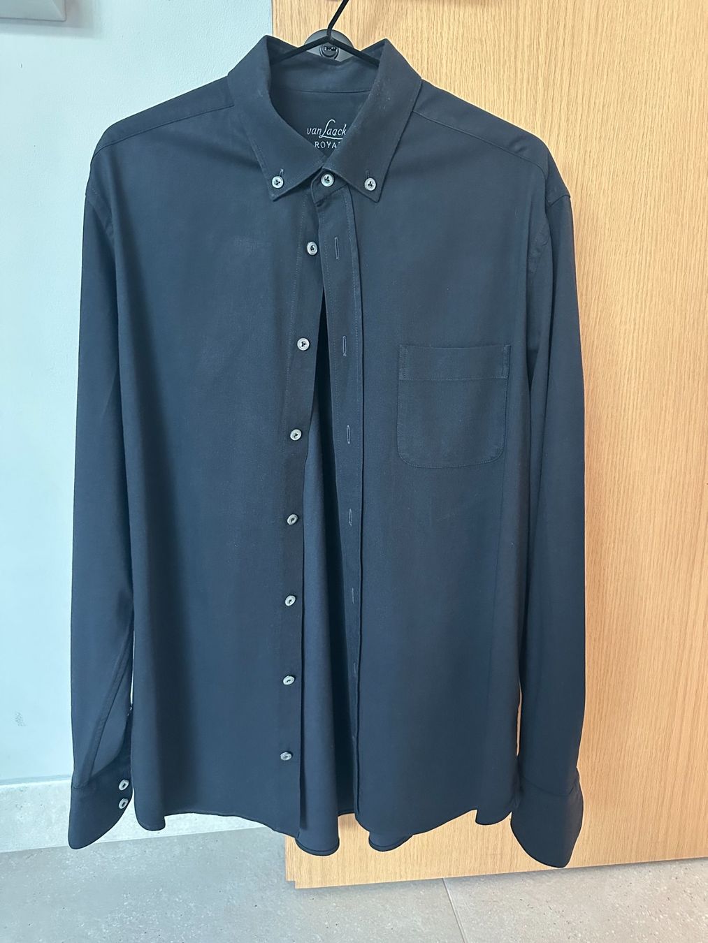 Hemden: Van Laak Hemd, schwarz, Baumwolle, Button Down – Neu (gemäss Beschreibung) aus Genève von and_nv8c 1