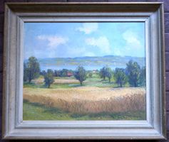 Max Keller (1916-1982), Oelgemälde Blick auf den Zürichsee