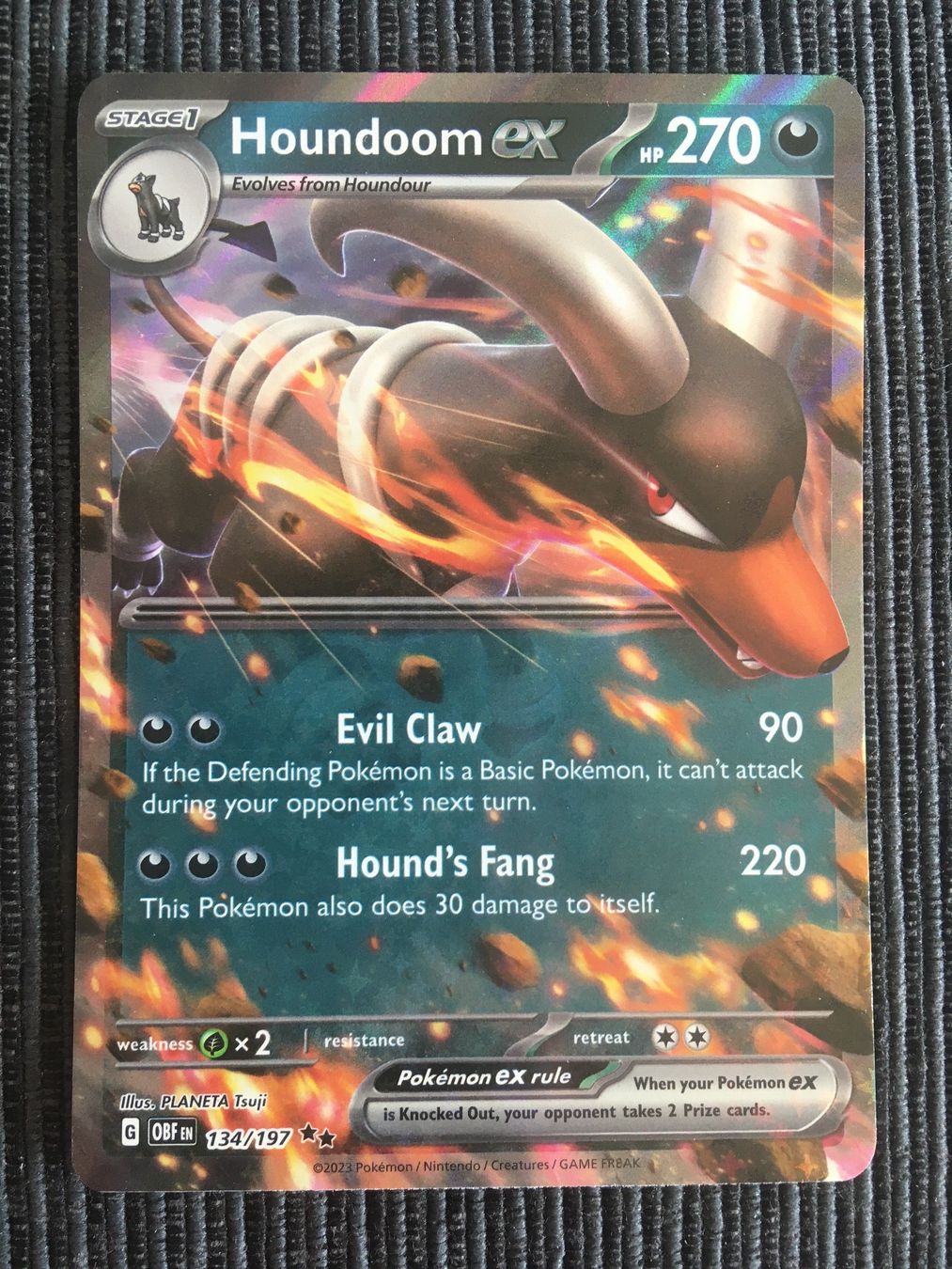 Pokémon Carte collezionabili: Pokemon Obsidian Flames Houndoom EX Englisch – Nuovo (secondo la descrizione) da Wabern venduto da Collectfun