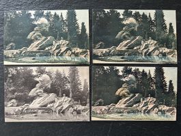 1910 Bern Int. Postwertzeichen Ausstellung Lot 4x cartes
