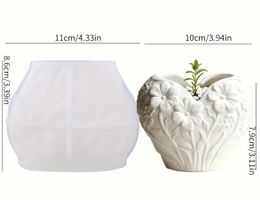Silikonform Herz weiss Blumenrelief
