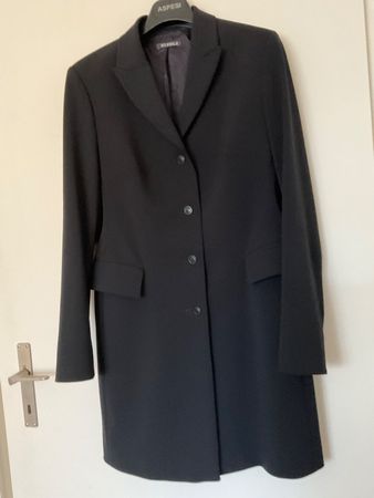 ST. EMILE 43% Wolle Blazer Gehrock Gr 38 schwarz, wie neu
