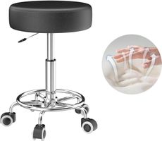 Rollhocker höhenverstellbar mit Fußstütze Drehhocker