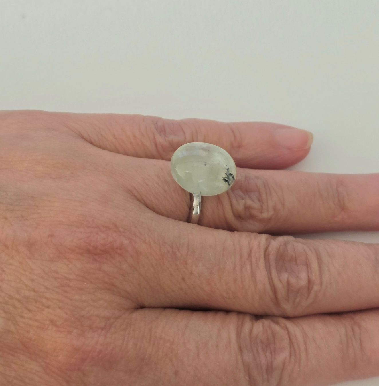 Anelli: Eleganter Prehnit Silberring 925 - NEU – Nuovo e nell'imballaggio originale da Uetikon am See venduto da Coralreef 5