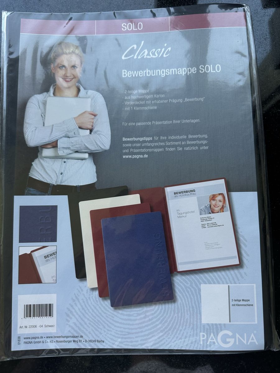Buste & buste per spedizione: Bewerbungsmappen in schwarz – Nuovo e nell'imballaggio originale da Bern venduto da Shininglove 3