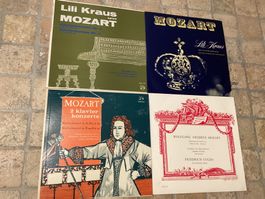W. A. Mozart, 4 LP’s, div. Klavierkonzerte, -sonaten