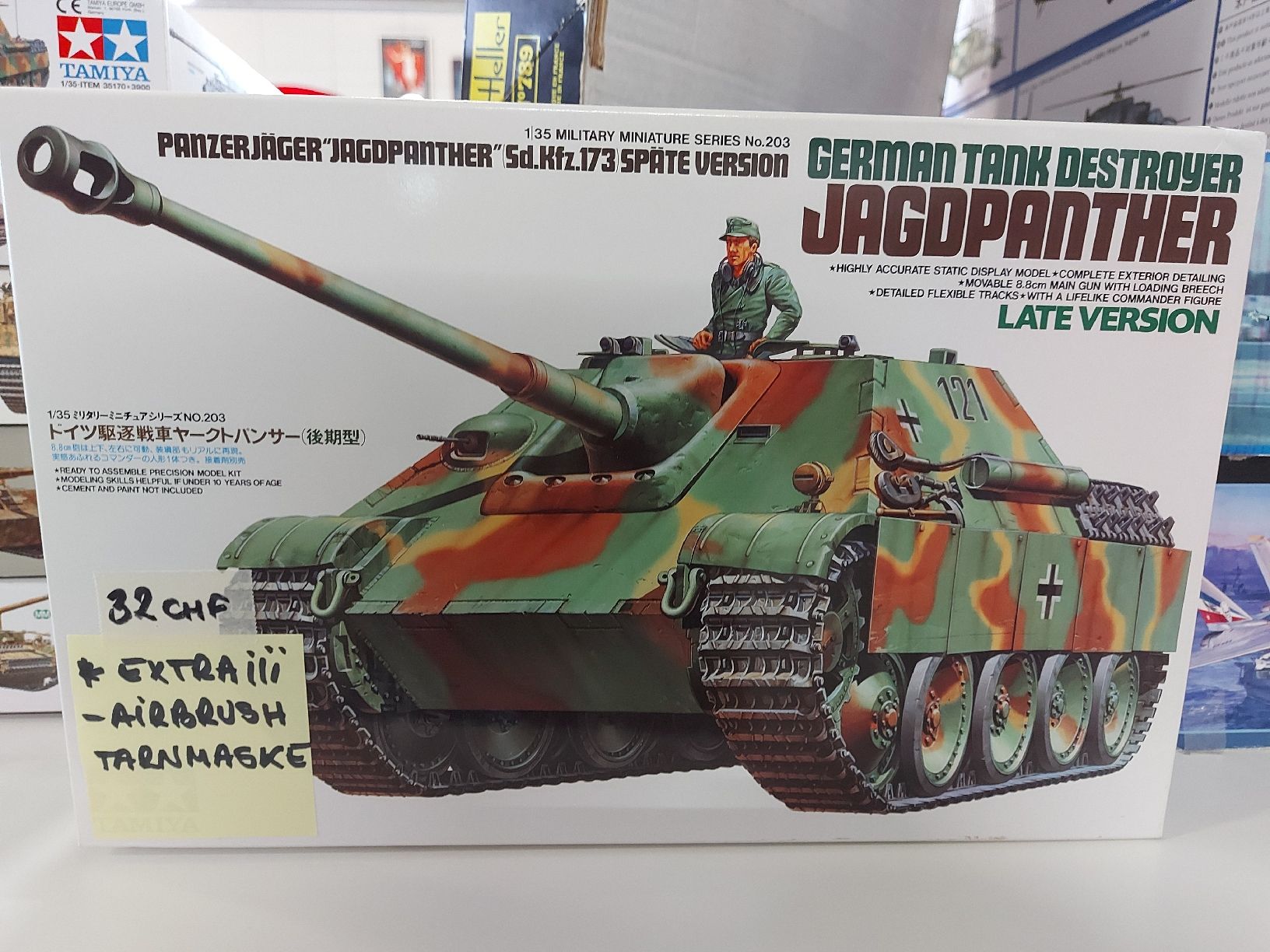 Kit di modellismo & Modellini statici: Jagdpanther late version + Airbrush-Tarnmaske – Usato da Baden venduto da thailega