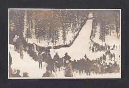 Skisprung-Schanze PONTRESINA ?? Orig. Fotokarte, Wintersport