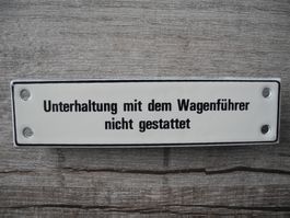 ÄLTERES BAHN-EMAILSCHILD
