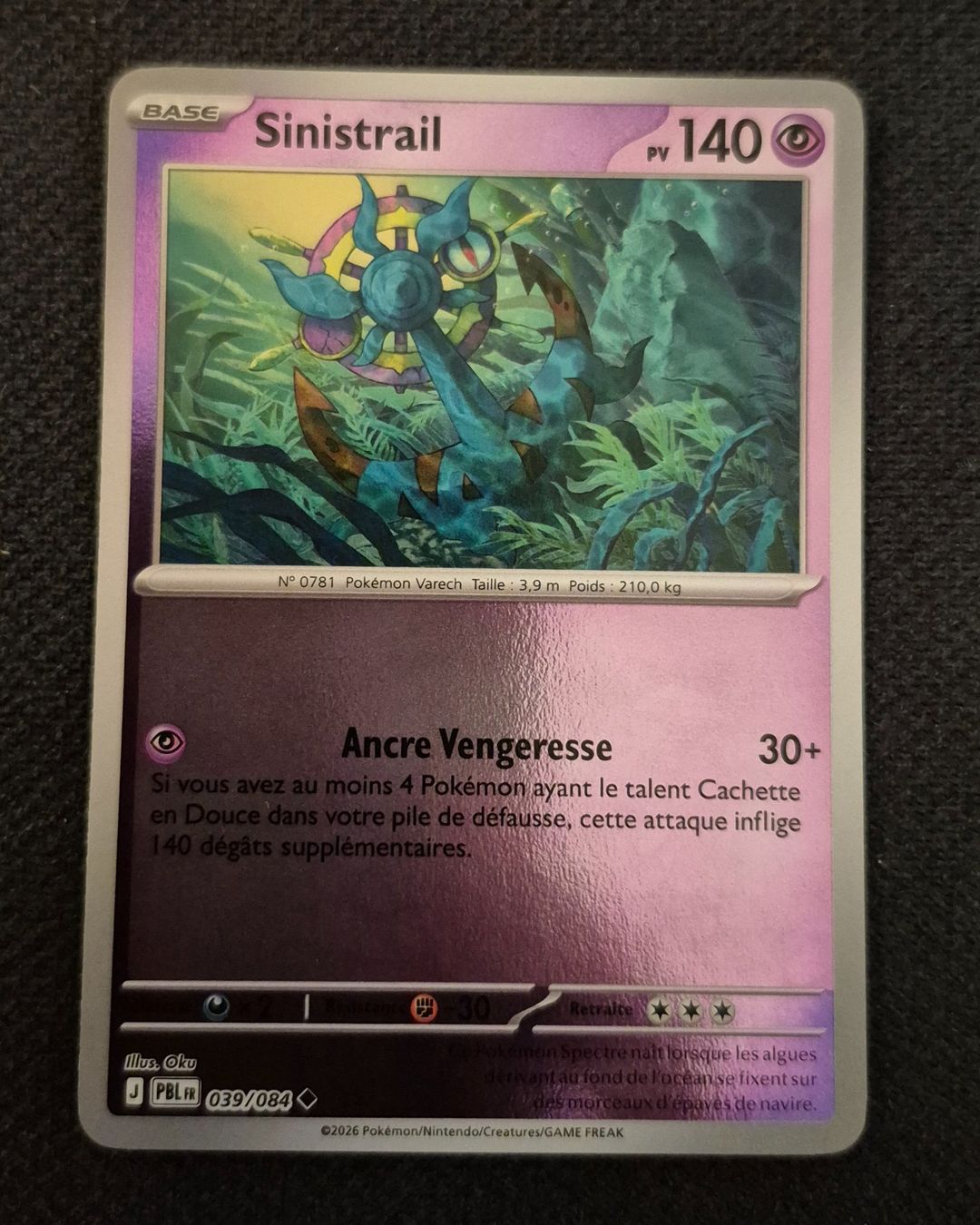 Pokémon Carte collezionabili: SINISTRAIL 039/084 REVERSE POKEMON NUIT NOIRE – Usato da Grand-Lancy venduto da luc111