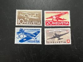 Schweiz Flugpost Nr. F37-F40 mit Falz (5308)