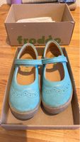 Sommerliche Mädchen Lederschuhe, hellblau, Grösse 30