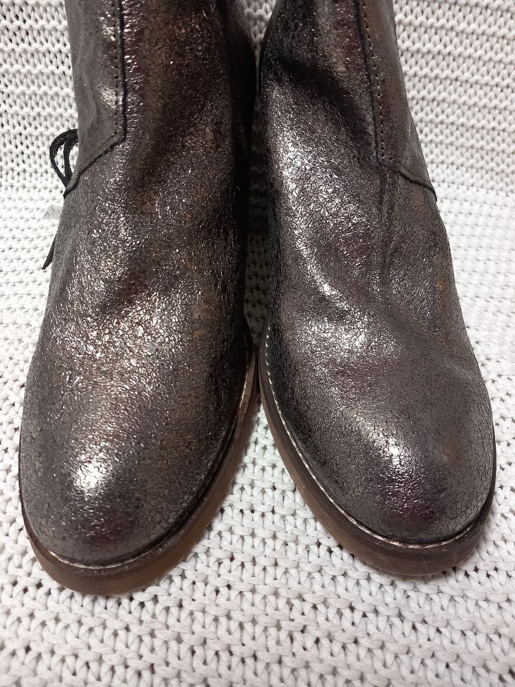 Scarpe da donna: OXMOX Leder-Stiefeletten Gr.41 Glitzer NEU – Nuovo (secondo la descrizione) da Gwatt (Thun) venduto da umwelt-brocki 6