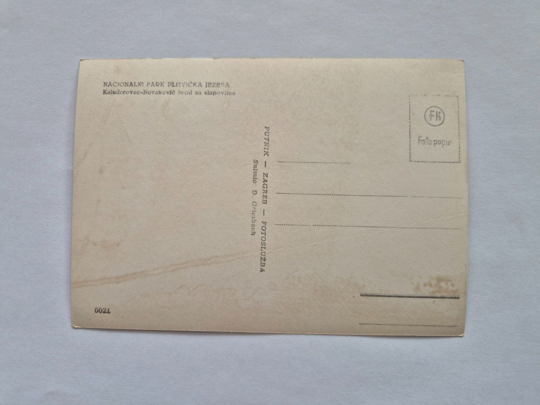 Cartoline postali: Alte Ansichtskarte Kroatien Wasserfall Plitvicer Seen – Usato da Langendorf venduto da zvonu161 1
