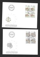 2 FDC 690 - 691 Teilserie Viererblöcke ET Bern 19.2.1985