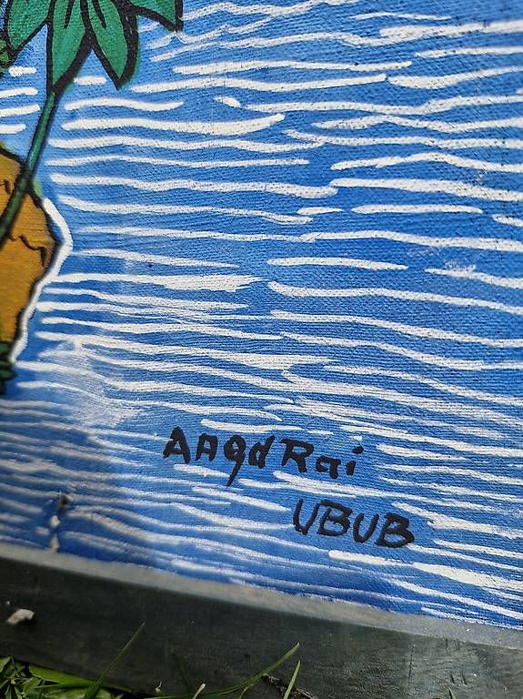 Dipinti: Original Bali-Bild, handgemalt, Motiv 'Insel' – Usato da Samstagern venduto da Karibik64 1